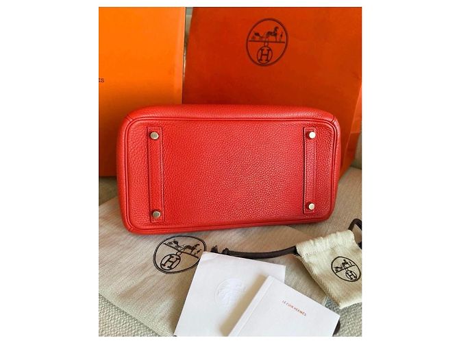 Borsa a mano Hermès Birkin 30 in pelle Togo - vista 6