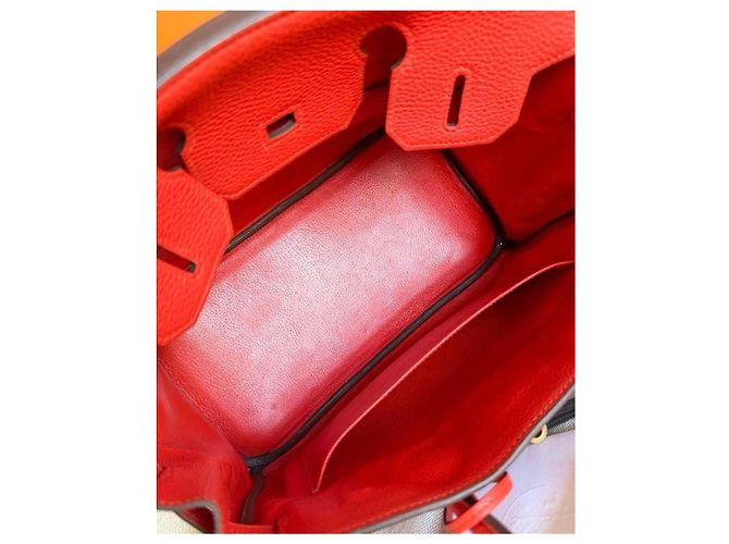 Borsa a mano Hermès Birkin 30 in pelle Togo - vista 7