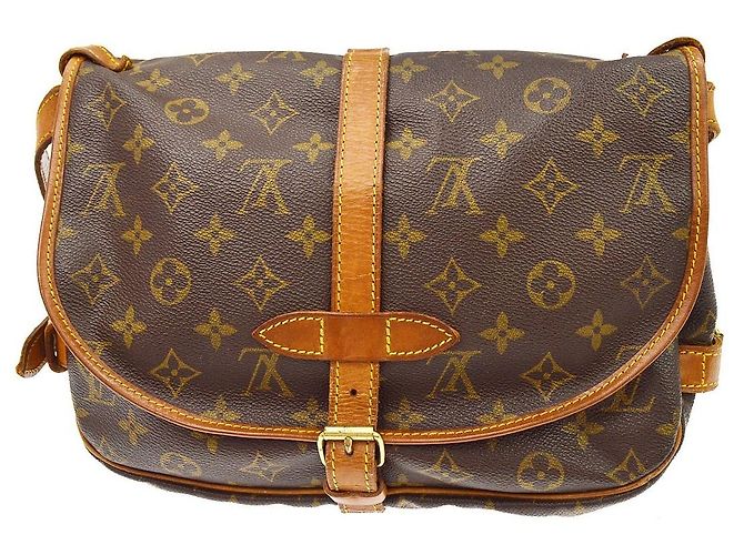 Louis Vuitton Saumur Monogram Canvas 30 Brown - view 2