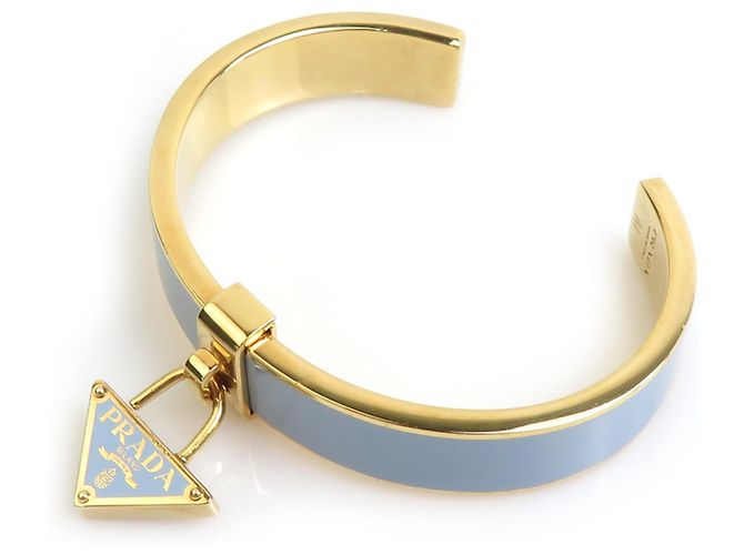 Bracelete Prada azul claro e dourado - vista 2