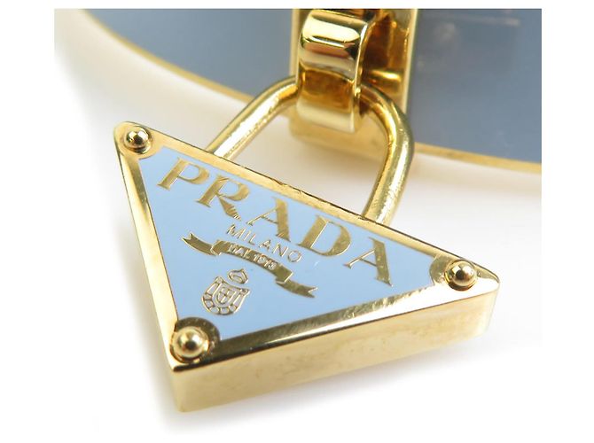 Bracelete Prada azul claro e dourado - vista 6