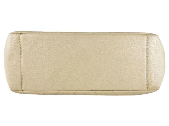 Chanel Tote Bag aus grauem genarbtem Kalbsleder - Ansicht 4