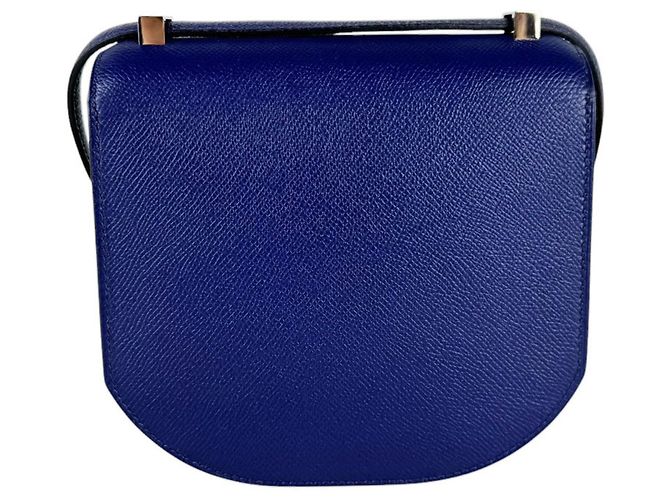 Hermès Bolsa de Ombro Hermes Mosaic 24 17 Veau Epsom Blue Ancre Silver - vista 3