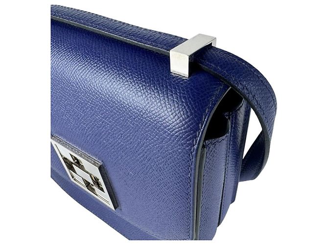 Hermès Bolsa de Ombro Hermes Mosaic 24 17 Veau Epsom Blue Ancre Silver - vista 6