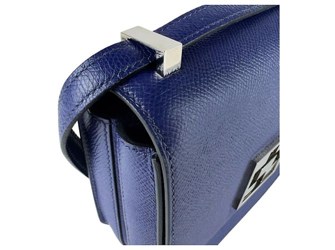Hermès Bolsa de Ombro Hermes Mosaic 24 17 Veau Epsom Blue Ancre Silver - vista 7