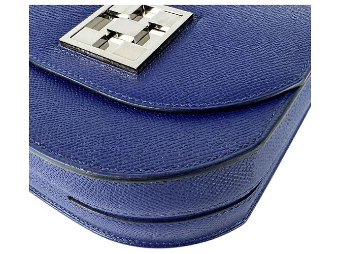Hermès Bolsa de Ombro Hermes Mosaic 24 17 Veau Epsom Blue Ancre Silver - vista 8
