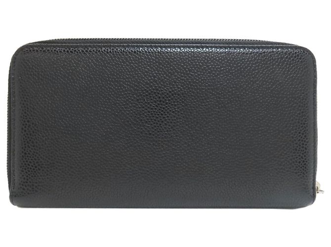 Portamonete Chanel in pelle nera - vista 2