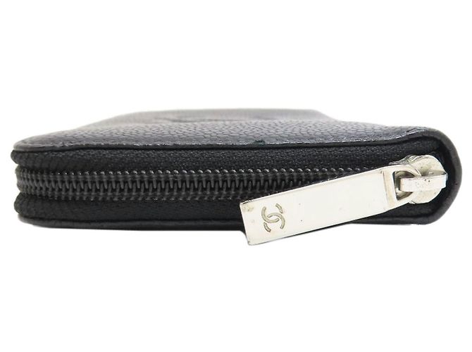 Portamonete Chanel in pelle nera - vista 3
