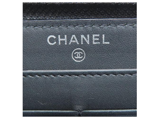 Portamonete Chanel in pelle nera - vista 6