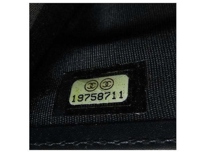 Portamonete Chanel in pelle nera - vista 7