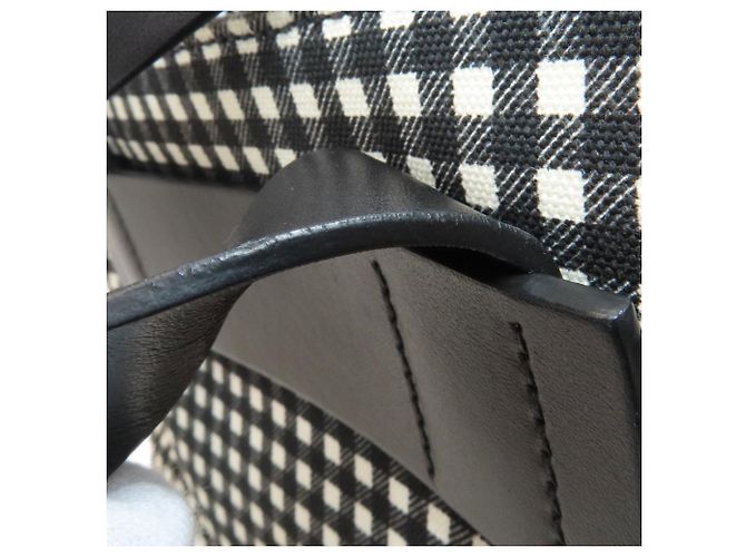 Sac à main 2-Way Miu Miu à carreaux Gingham - vue 12