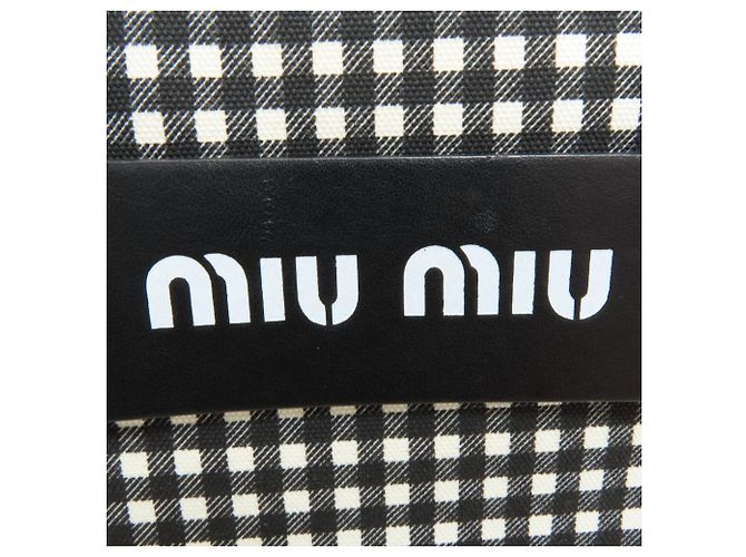 Sac à main 2-Way Miu Miu à carreaux Gingham - vue 9