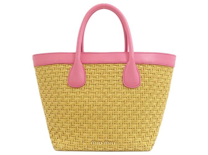 Sac à main 2-Way en raphia Miu Miu - vue 2