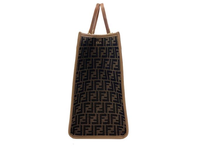 Borsa a mano Fendi Sunshine Large in tela - vista 3