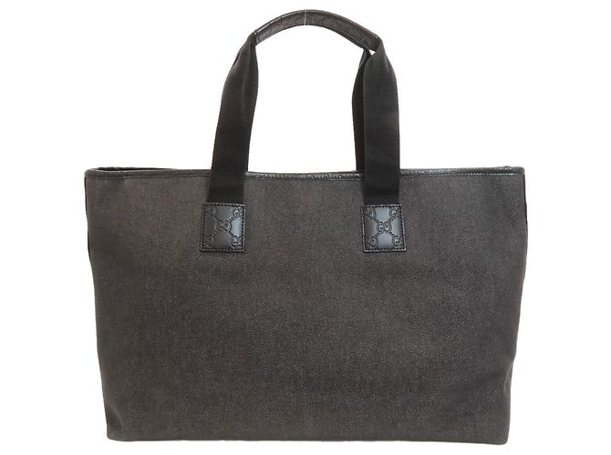 Bolso Tote Gucci de lona negra Negro - vista 2