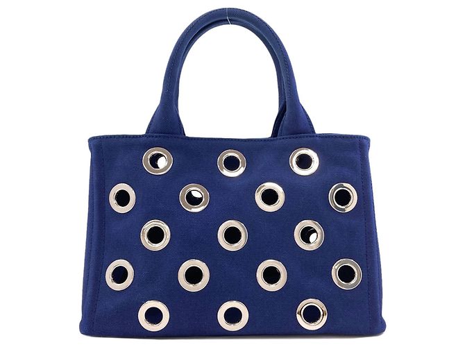 Prada 1BG439 Canapa Perforated 2-Way Handbag - vista 2