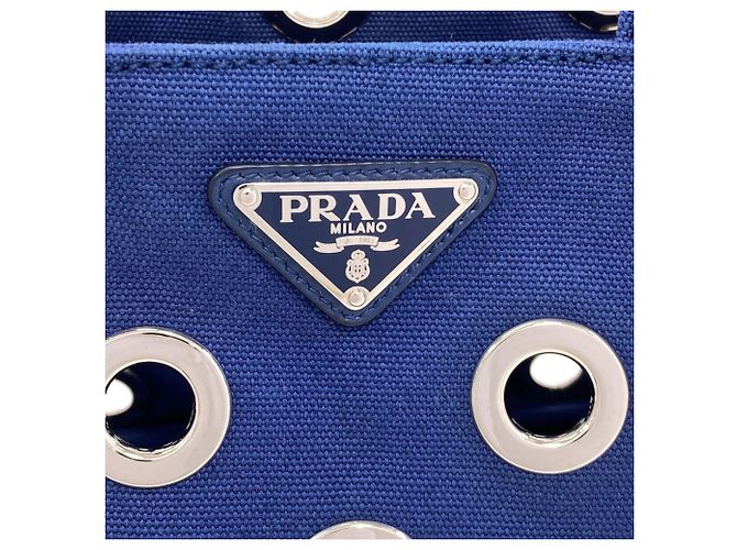 Prada 1BG439 Canapa Perforated 2-Way Handbag - vista 8