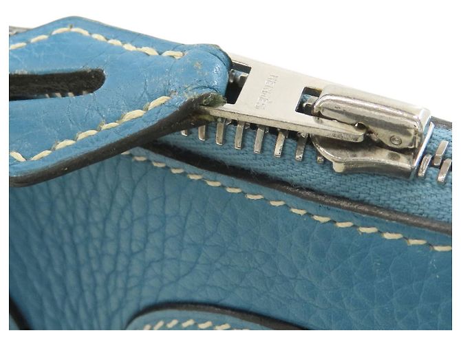 Hermès Borsa a mano Hermes Bolide 31 in Blue Jean - vista 15
