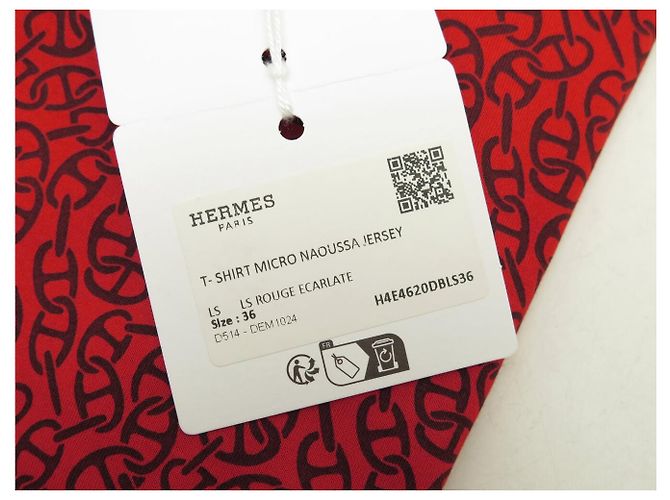 Hermès NUOVA T-SHIRT HERMES H MICRO JERSEY JACQUARD 36 S CHAINE D'ANCRE H4E4620 TOP - vista 9