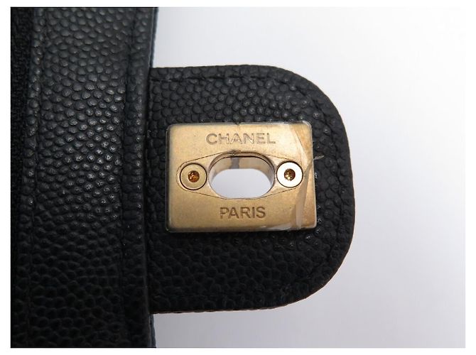 BORSA A MANO CHANEL MINI LOOP WALLET ON CHAIN PELLE CAVIAR NERA WOC - vista 8