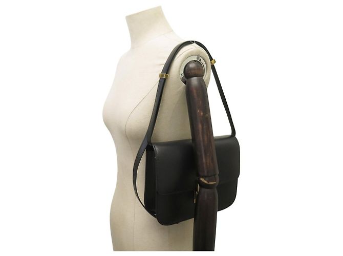 Céline BOLSA DE MÃO CELINE CLASSIC MEDIUM EM COURO BOX PRETO COM ALÇA TIRACÓLOS - vista 12