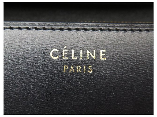 Céline BOLSA DE MÃO CELINE CLASSIC MEDIUM EM COURO BOX PRETO COM ALÇA TIRACÓLOS - vista 7