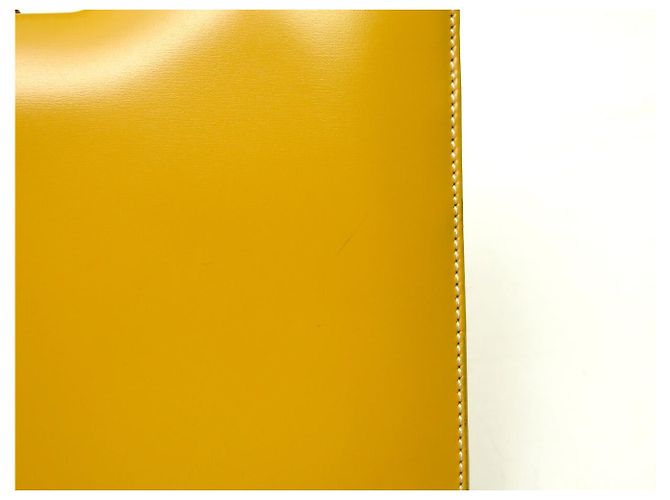 NUOVA BORSA A MANO LOEWE POCHETTE MANICO IN PELLE GIALLO SENAPE CLUTCH BAG - vista 13