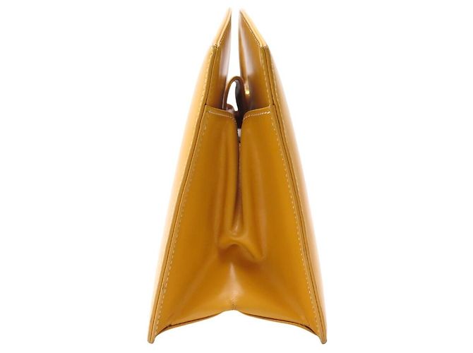 NUOVA BORSA A MANO LOEWE POCHETTE MANICO IN PELLE GIALLO SENAPE CLUTCH BAG - vista 3