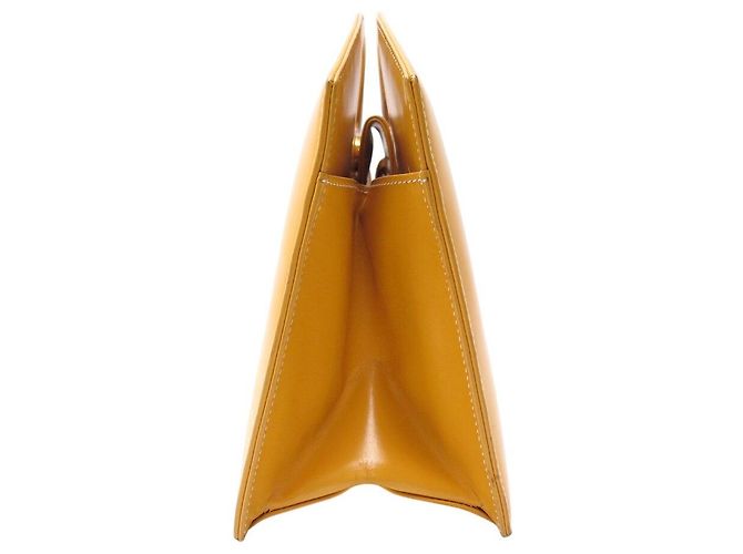 NUOVA BORSA A MANO LOEWE POCHETTE MANICO IN PELLE GIALLO SENAPE CLUTCH BAG - vista 4