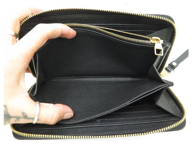 NEUE LOUIS VUITTON ZIPPY WALLET M61864 MONOGRAM EMPREINTE LEDER Schwarz - Ansicht 10