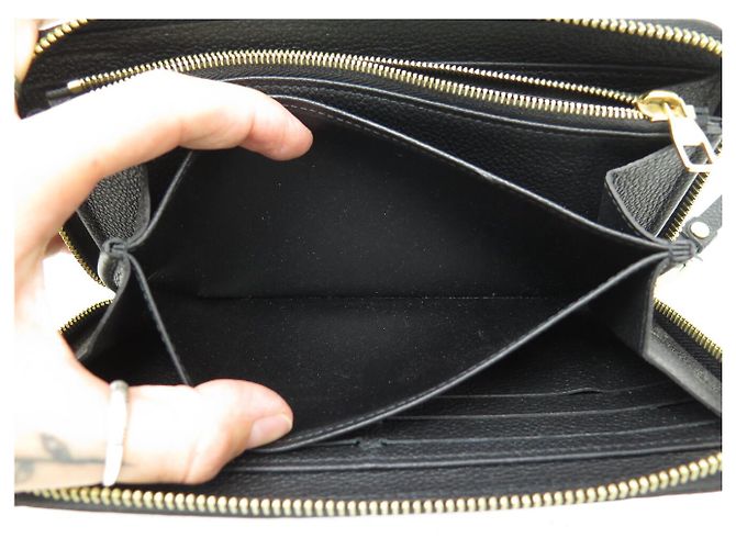 NEUE LOUIS VUITTON ZIPPY WALLET M61864 MONOGRAM EMPREINTE LEDER Schwarz - Ansicht 11
