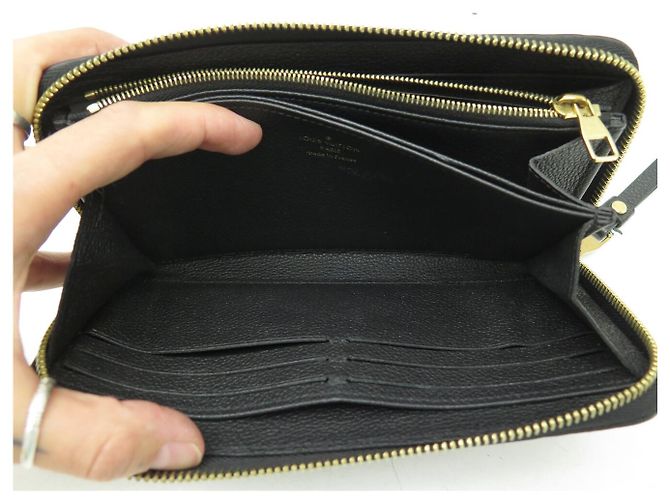 NEUE LOUIS VUITTON ZIPPY WALLET M61864 MONOGRAM EMPREINTE LEDER Schwarz - Ansicht 12
