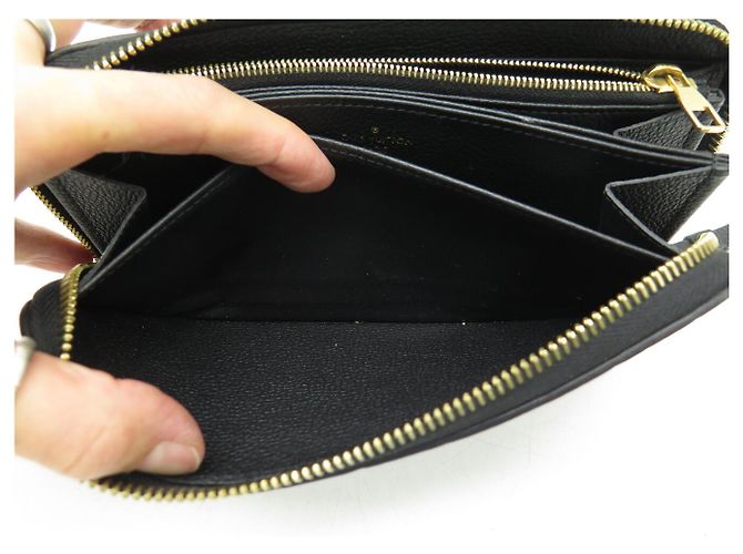 NEUE LOUIS VUITTON ZIPPY WALLET M61864 MONOGRAM EMPREINTE LEDER Schwarz - Ansicht 13
