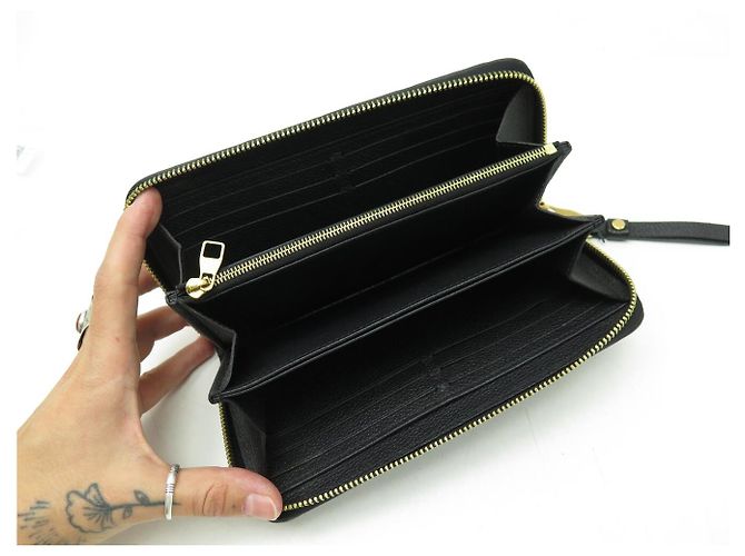 NEUE LOUIS VUITTON ZIPPY WALLET M61864 MONOGRAM EMPREINTE LEDER Schwarz - Ansicht 6