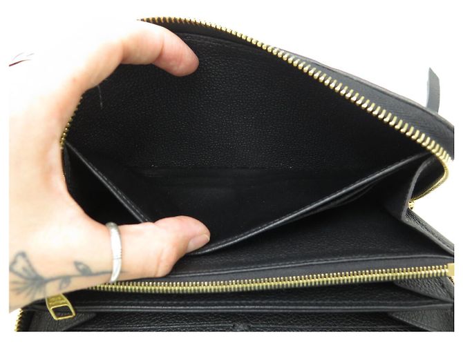NEUE LOUIS VUITTON ZIPPY WALLET M61864 MONOGRAM EMPREINTE LEDER Schwarz - Ansicht 7