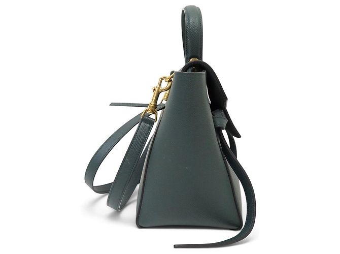 Céline BORSA A MANO CELINE BELT MICRO 189153ZVA IN PELLE GRANA VERDE BORSA A TRACCOLLA - vista 3