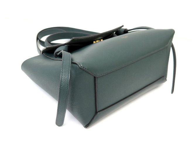 Céline BORSA A MANO CELINE BELT MICRO 189153ZVA IN PELLE GRANA VERDE BORSA A TRACCOLLA - vista 5