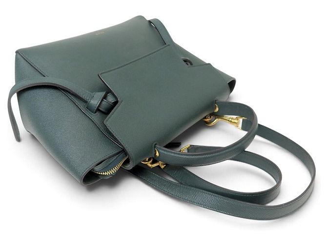Céline BORSA A MANO CELINE BELT MICRO 189153ZVA IN PELLE GRANA VERDE BORSA A TRACCOLLA - vista 6