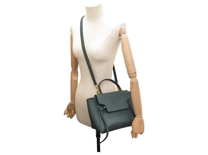 Céline BORSA A MANO CELINE BELT MICRO 189153ZVA IN PELLE GRANA VERDE BORSA A TRACCOLLA - vista 7