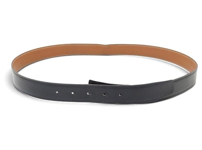 Hermès LIEN HERMES GÜRTEL 32MM AUS REVERSIBLEM LEDER TOGO GOLD BOX NOIR T95 BELT - Ansicht 2
