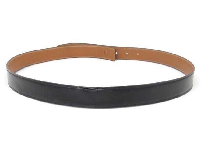 Hermès LIEN HERMES GÜRTEL 32MM AUS REVERSIBLEM LEDER TOGO GOLD BOX NOIR T95 BELT - Ansicht 4