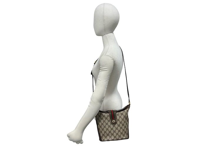 Borsa a tracolla Gucci GG Sherry Line in pelle e PVC - vista 2