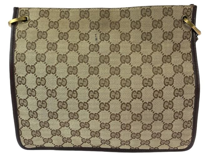 Gucci GG Canvas Schultertasche mit Platten-Anhänger - Ansicht 2