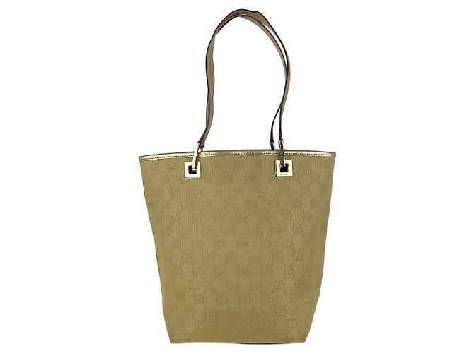 Borsa tote Gucci GG Canvas oro metallizzato - vista 2