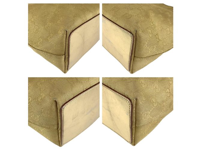 Borsa tote Gucci GG Canvas oro metallizzato - vista 3
