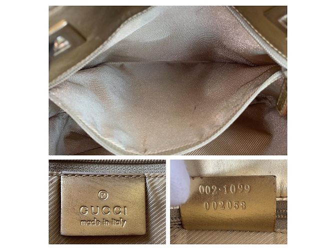 Borsa tote Gucci GG Canvas oro metallizzato - vista 4