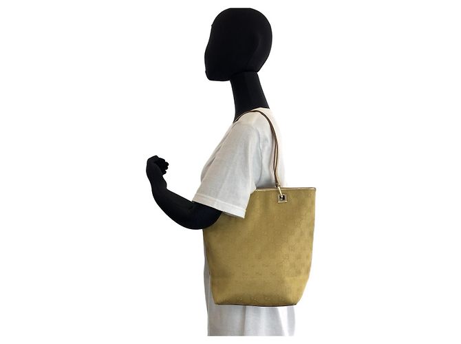 Borsa tote Gucci GG Canvas oro metallizzato - vista 7
