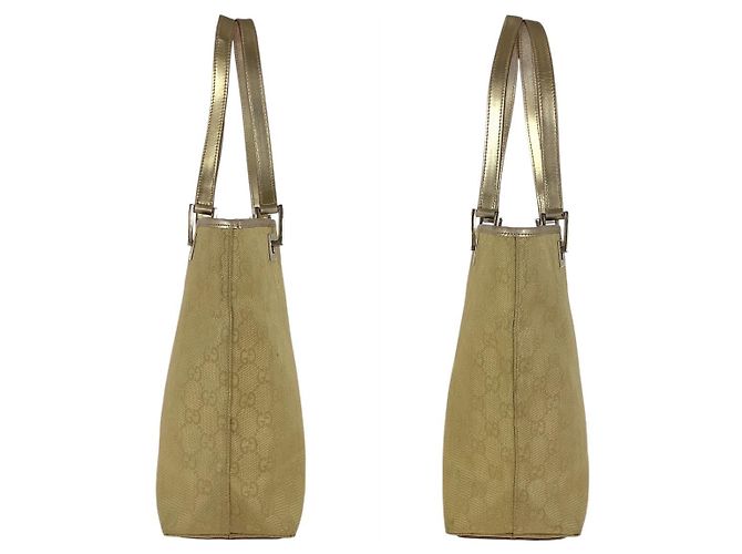Borsa tote Gucci GG Canvas oro metallizzato - vista 8