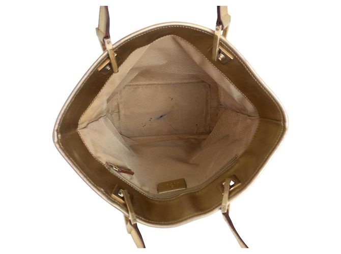 Borsa tote Gucci GG Canvas oro metallizzato - vista 9