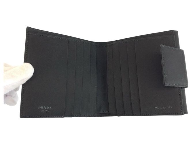 Prada Nylon Tessuto Logo Compact Wallet - view 4